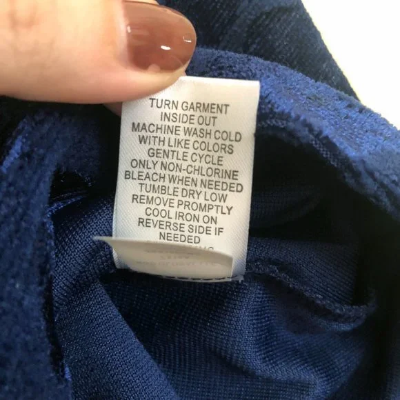 Freshman 1996 Velour Camo Long Sleeve Sweater in Royal Blue | Size Small - Picture 11 of 12